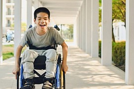 Physical challenged boy from childhood