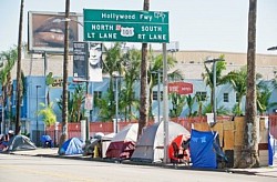 Los Angeles homeless Hollywood streets
